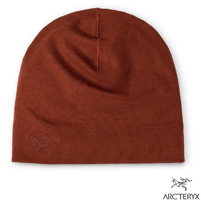【ARCTERYX 始祖鳥】RHO 超輕美麗諾抗臭控溫保暖羊毛帽.無邊帽/X000005990-29580 紅衫紅✿30E010